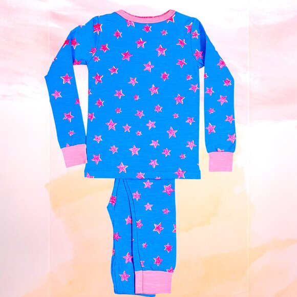 Hatley Other - Twinkle Star Dreamwear – Blue & Pink Pajama Set for Girls 4T NWT Cotton